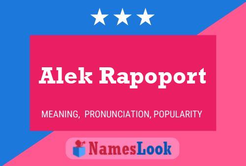 Alek Rapoport 名字海报