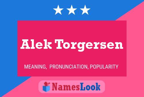 Alek Torgersen 名字海报