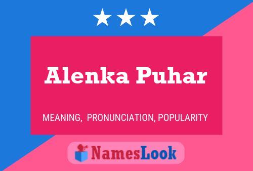 Alenka Puhar 名字海报