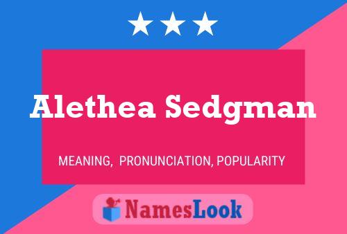 Alethea Sedgman 名字海报