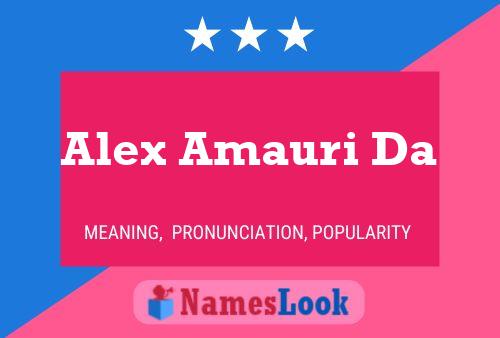 Alex Amauri Da 名字海报