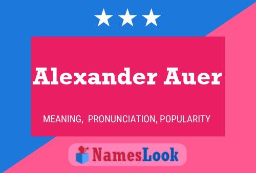 Alexander Auer 名字海报