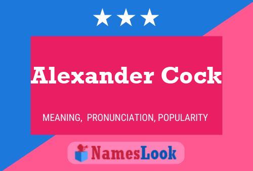 Alexander Cock 名字海报