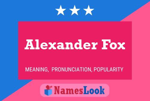 Alexander Fox 名字海报