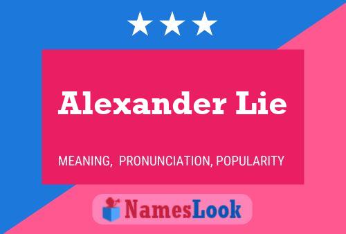 Alexander Lie 名字海报