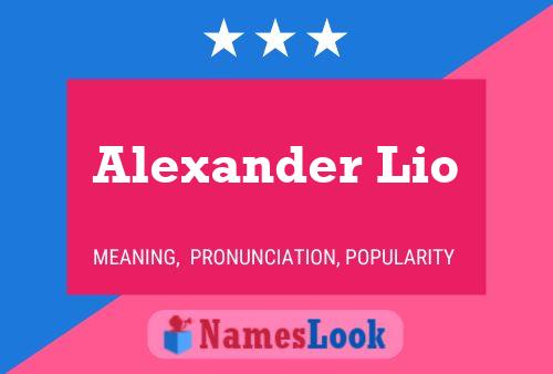 Alexander Lio 名字海报