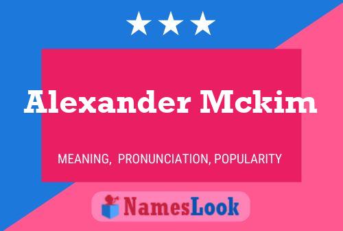 Alexander Mckim 名字海报