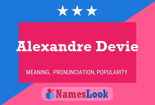 Alexandre Devie 名字海报