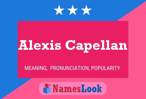 Alexis Capellan 名字海报