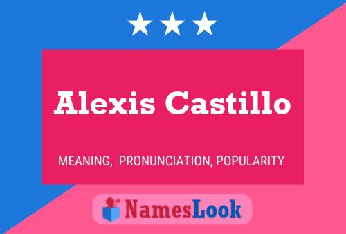 Alexis Castillo 名字海报