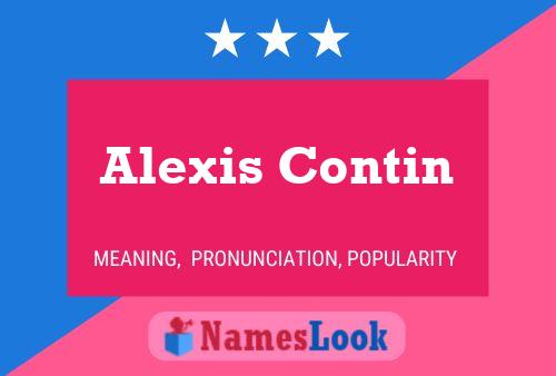 Alexis Contin 名字海报