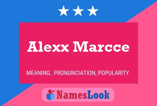 Alexx Marcce 名字海报