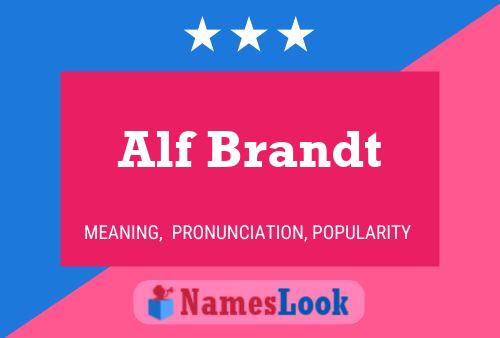 Alf Brandt 名字海报