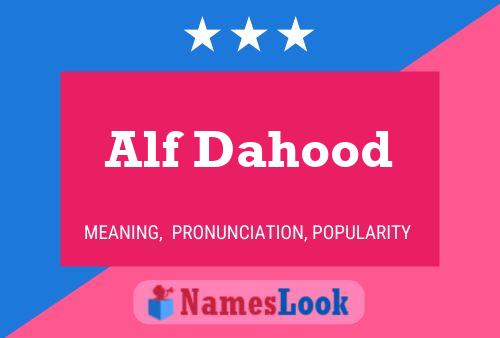 Alf Dahood 名字海报