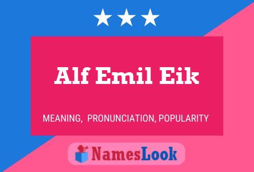 Alf Emil Eik 名字海报