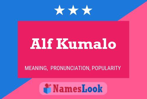 Alf Kumalo 名字海报