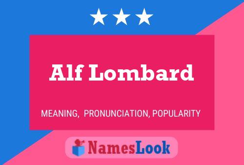 Alf Lombard 名字海报