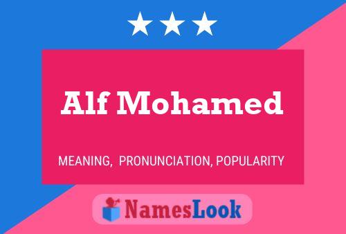 Alf Mohamed 名字海报