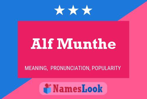 Alf Munthe 名字海报