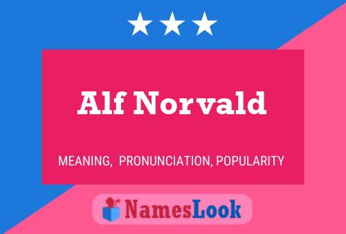 Alf Norvald 名字海报