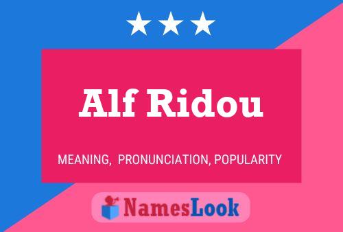 Alf Ridou 名字海报