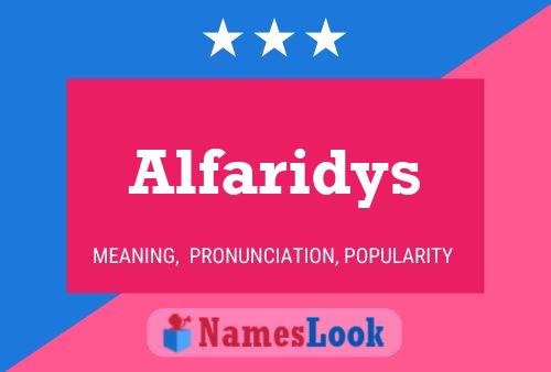 Alfaridys 名字海报