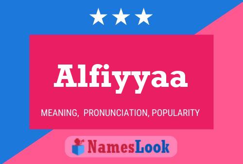 Alfiyyaa 名字海报