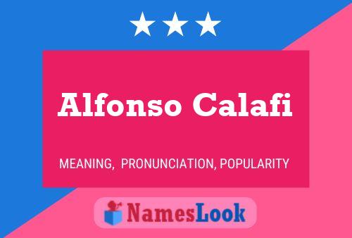 Alfonso Calafi 名字海报