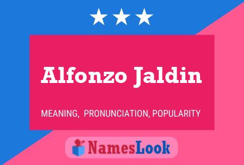 Alfonzo Jaldin 名字海报