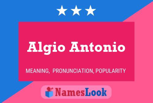 Algio Antonio 名字海报