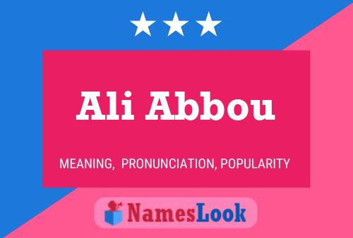 Ali Abbou 名字海报