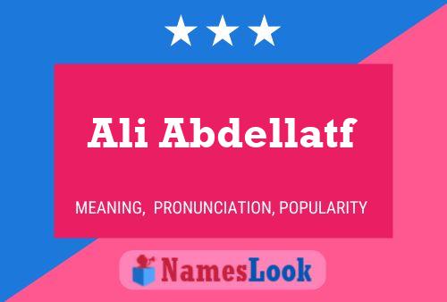 Ali Abdellatf 名字海报