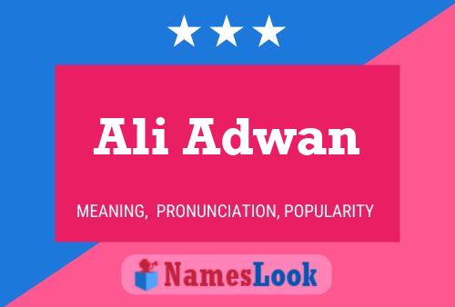 Ali Adwan 名字海报