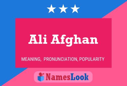 Ali Afghan 名字海报