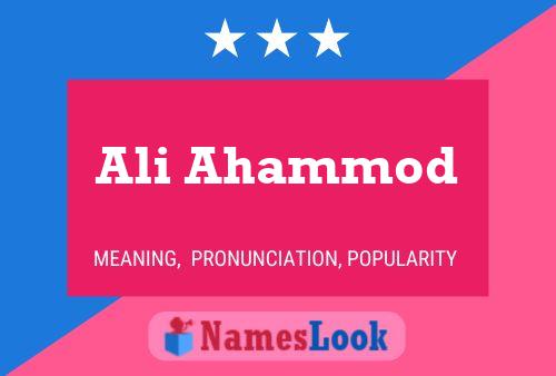 Ali Ahammod 名字海报