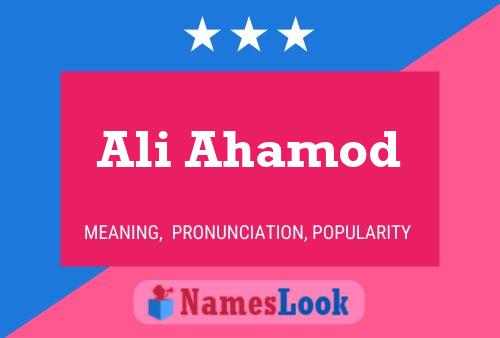 Ali Ahamod 名字海报