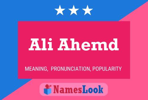 Ali Ahemd 名字海报