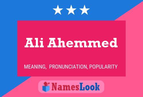 Ali Ahemmed 名字海报