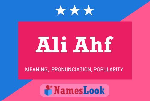 Ali Ahf 名字海报