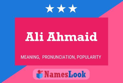 Ali Ahmaid 名字海报