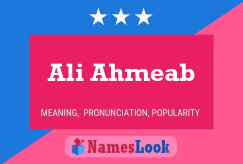 Ali Ahmeab 名字海报