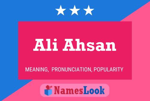 Ali Ahsan 名字海报