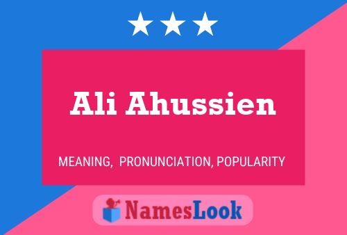 Ali Ahussien 名字海报