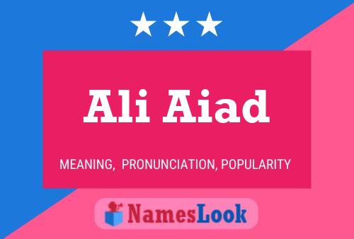 Ali Aiad 名字海报