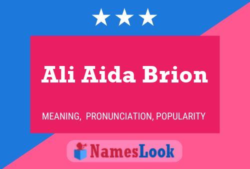 Ali Aida Brion 名字海报