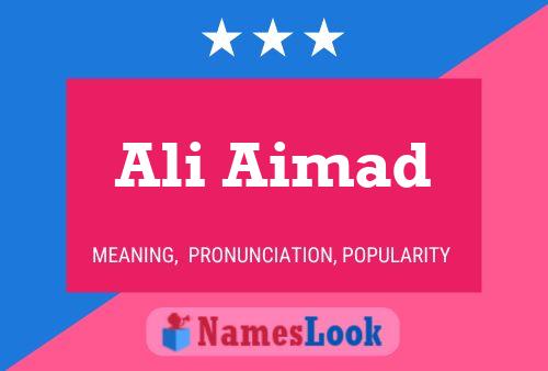 Ali Aimad 名字海报