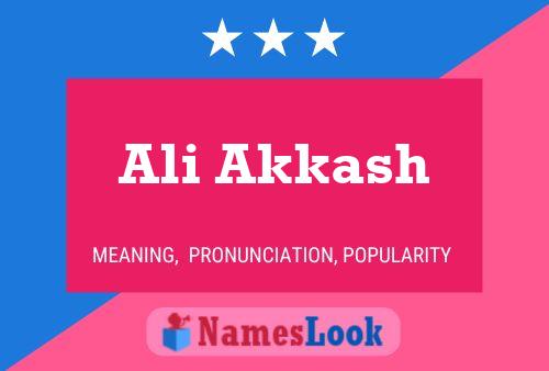 Ali Akkash 名字海报