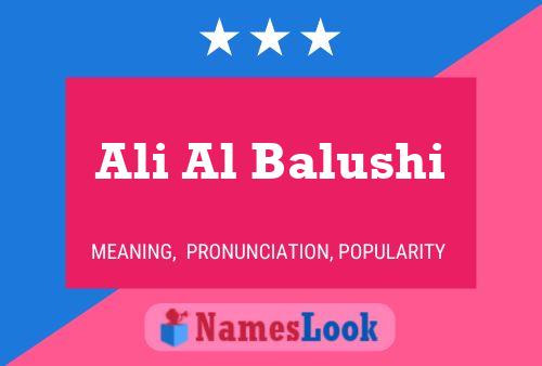 Ali Al Balushi 名字海报