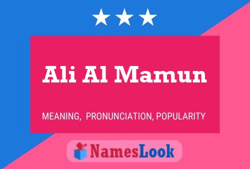 Ali Al Mamun 名字海报