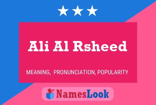 Ali Al Rsheed 名字海报